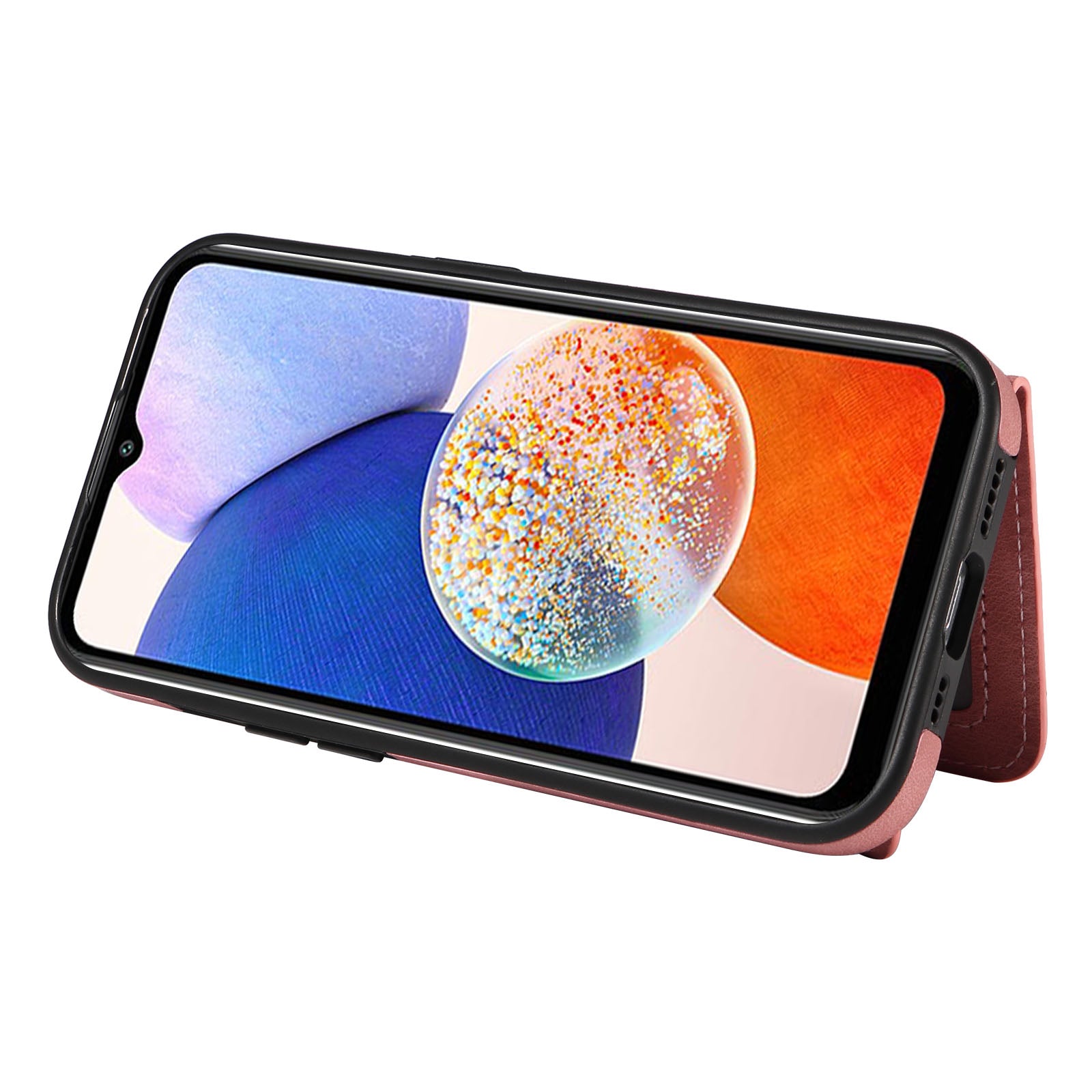 001 For Samsung Galaxy A14 5G A14 4G Ring Kickstand Card Holder Cover Skin-touch PU Leather TPU Phone Case 001 For Samsung Galaxy A14 5G A14 4G Ring Kickstand Card Holder Cover Skin-touch PU Leather TPU Phone Case